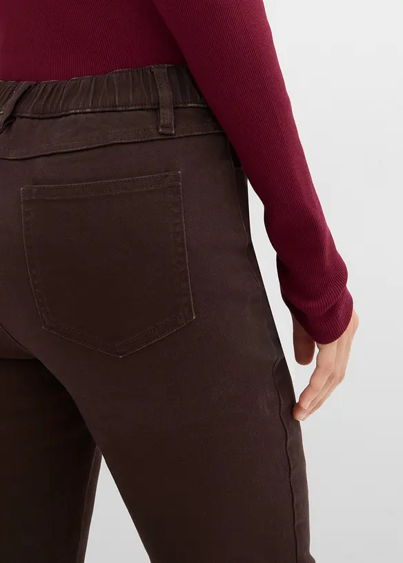 Verk&uuml;rzte Bootcut-Twillhose aus Baumwoll-Mix, bonprix
