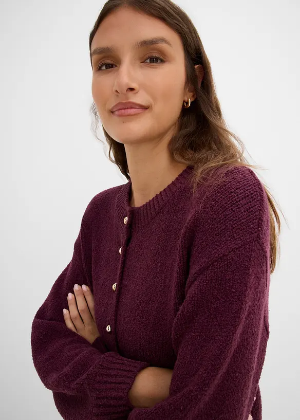 Grobstrickjacke mit Knopfleiste, bonprix