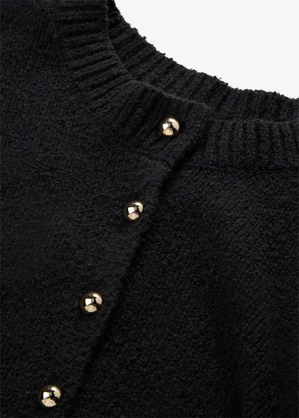 Gilet boutonn&eacute; en grosse maille, bonprix