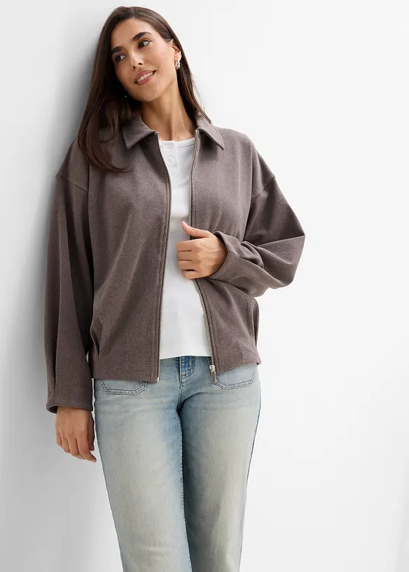 Shirtjacke in Wolloptik, bonprix