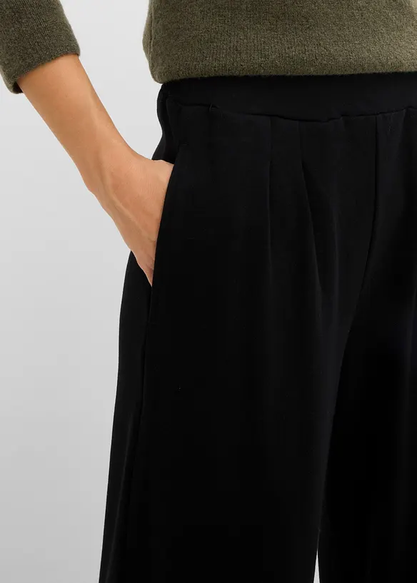 Pantalon en jersey &agrave; pinces, bonprix