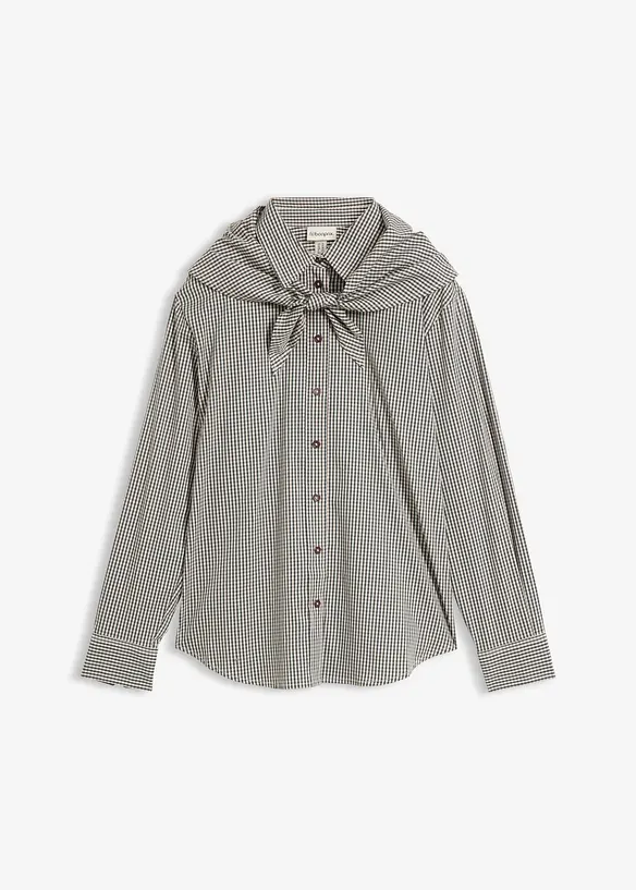 Bluse mit abnehmbarem Schaldetail, bonprix