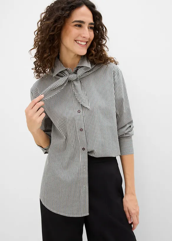 Bluse mit abnehmbarem Schaldetail, bonprix