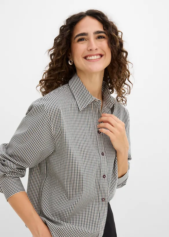 Bluse mit abnehmbarem Schaldetail, bonprix