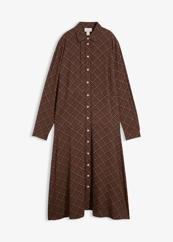 Blusenkleid aus reiner Viskose mit Eingriffstaschen, bonprix