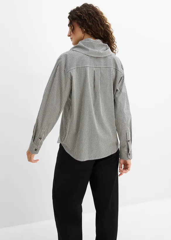 Bluse mit abnehmbarem Schaldetail, bonprix