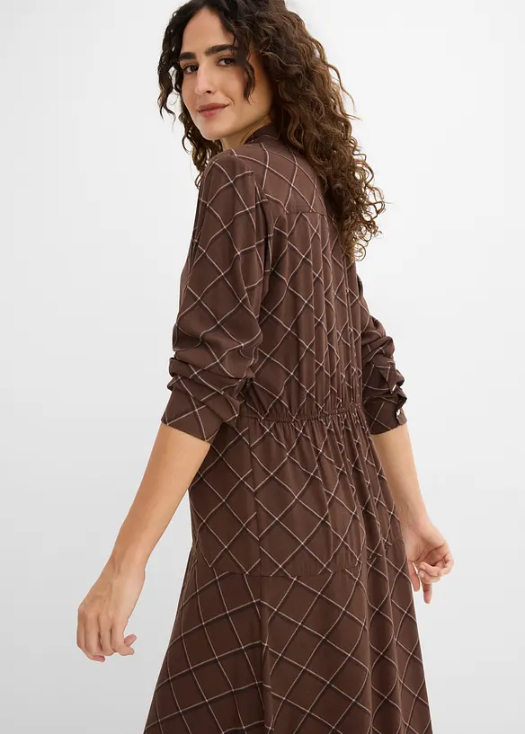Blusenkleid aus reiner Viskose mit Eingriffstaschen, bonprix