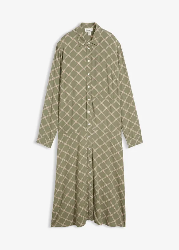 Blusenkleid aus reiner Viskose mit Eingriffstaschen, bonprix