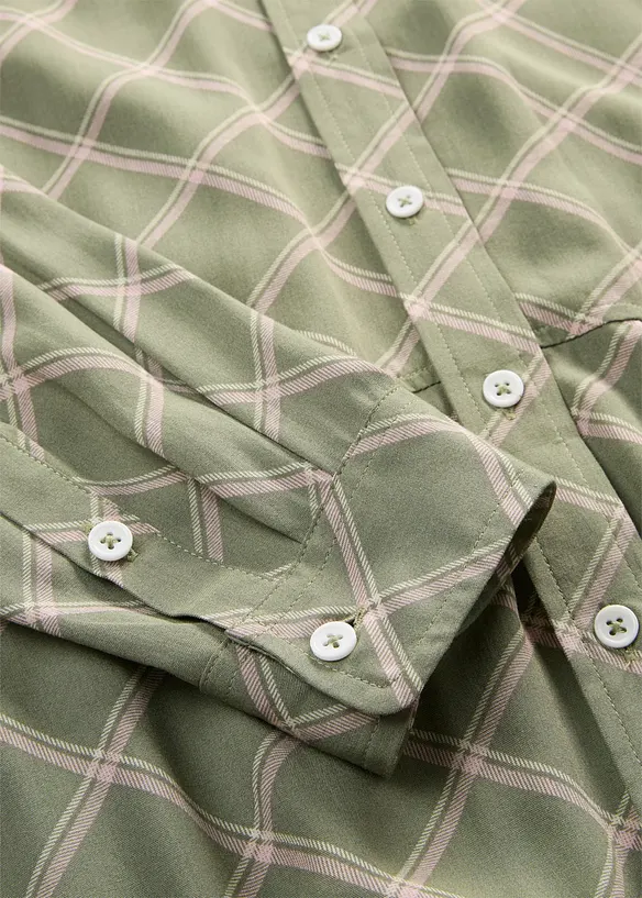 Blusenkleid aus reiner Viskose mit Eingriffstaschen, bonprix