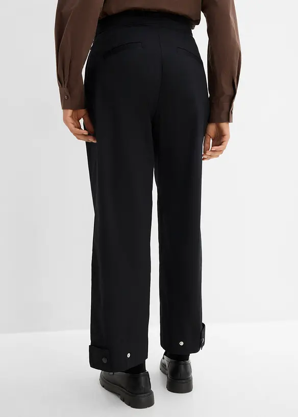 Pantalon barrel en coton extensible, bonprix