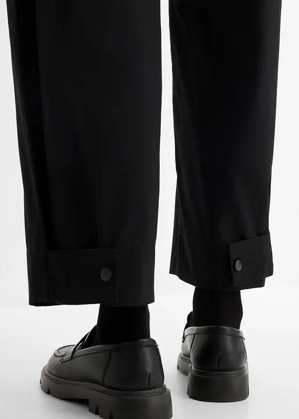 Pantalon barrel en coton extensible, bonprix