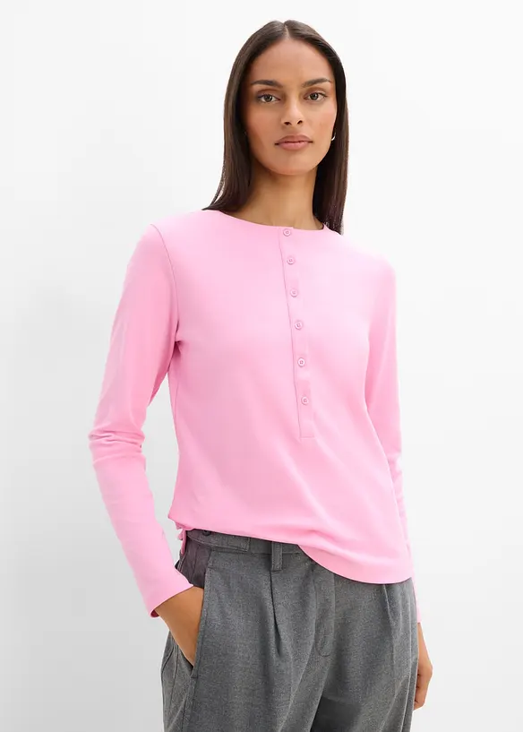 T-shirt manches longues en coton &eacute;pais, bonprix