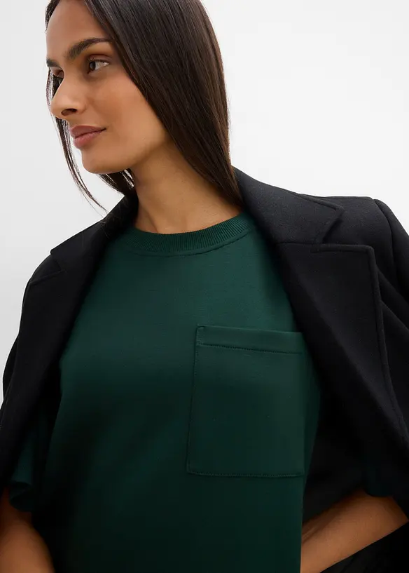 Jerseykleid mit Brusttasche aus Viskose-Mix, bonprix