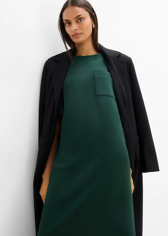 Jerseykleid mit Brusttasche aus Viskose-Mix, bonprix