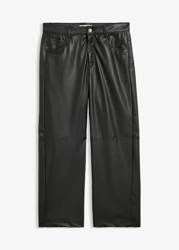 Lederimitat-Hose in Barrelform, bonprix