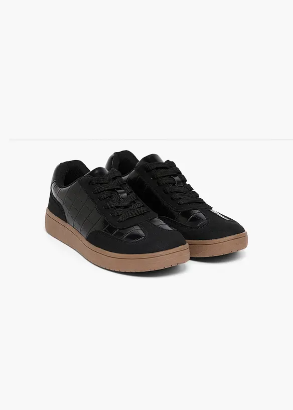 Sneakers &agrave; d&eacute;tails animaliers, bonprix