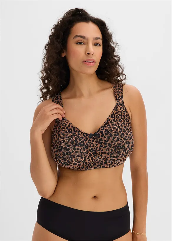 Soutien-gorge grand maintien sans armatures, bretelles rembourr&eacute;es, bonprix