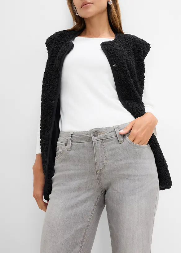Jean bootcut taille mi-haute, extensible et confortable, bonprix