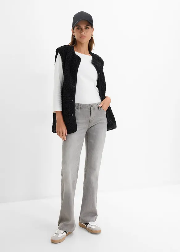 Jean bootcut taille mi-haute, extensible et confortable, bonprix