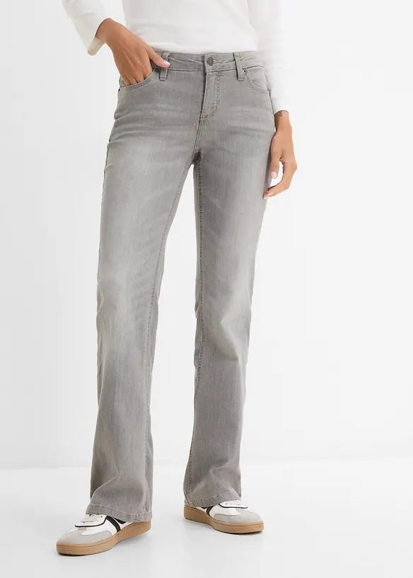 Jean bootcut taille mi-haute, extensible et confortable, bonprix