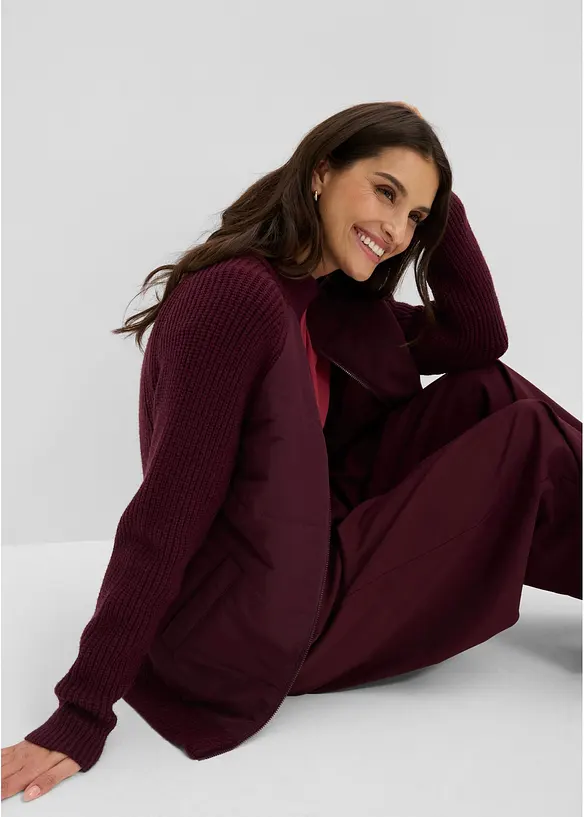 Hybridjacke, Steppjacke mit Strick, bonprix