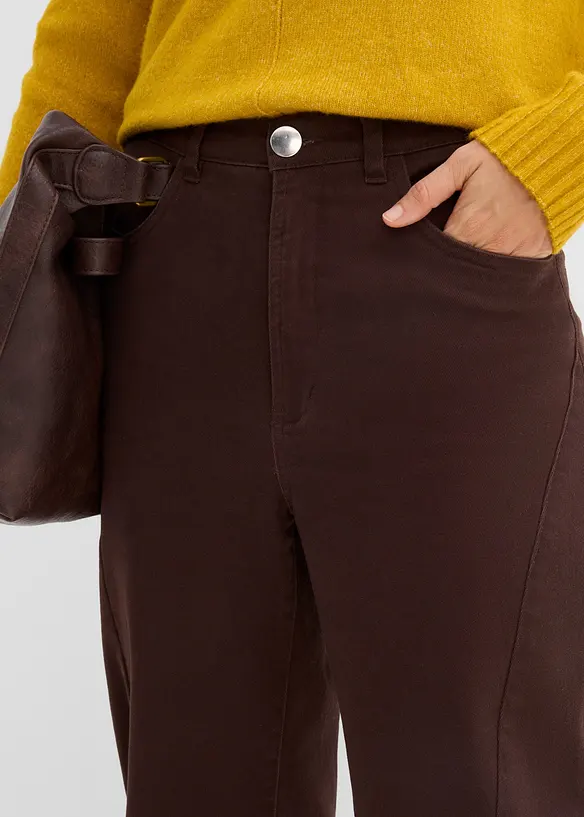 Barrel-Twillhose aus Baumwoll-Mix, bonprix