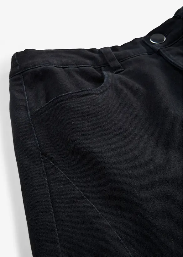Pantalon barrel en twill de coton extensible, bonprix