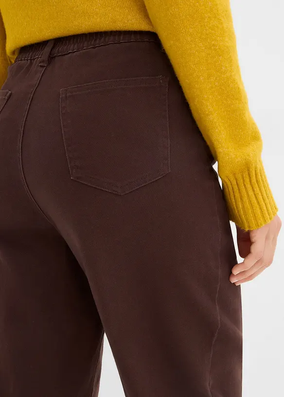 Barrel-Twillhose aus Baumwoll-Mix, bonprix