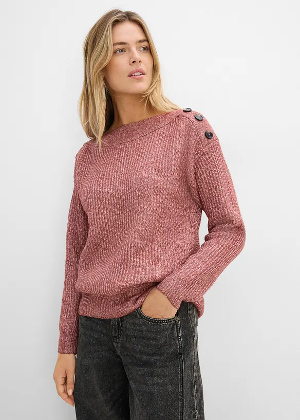 Pull oversize &agrave; boutons, bonprix