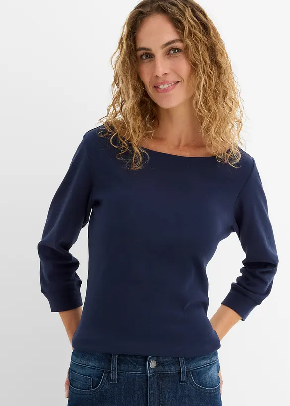 Langarmshirt aus reiner Bio-Baumwolle, bonprix