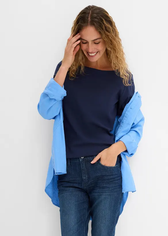 Langarmshirt aus reiner Bio-Baumwolle, bonprix