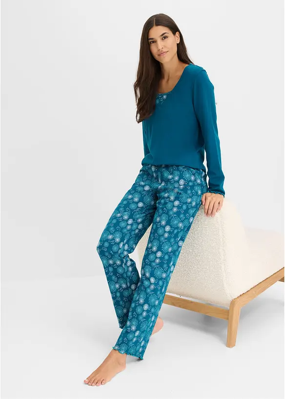 Pyjama aus reiner Bio-Baumwolle, bonprix