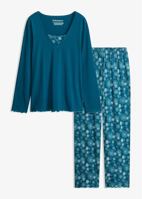 Pyjama aus reiner Bio-Baumwolle, bonprix