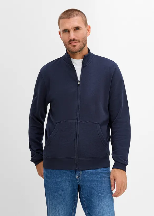 Sweatjacke mit Stehkragen, bonprix