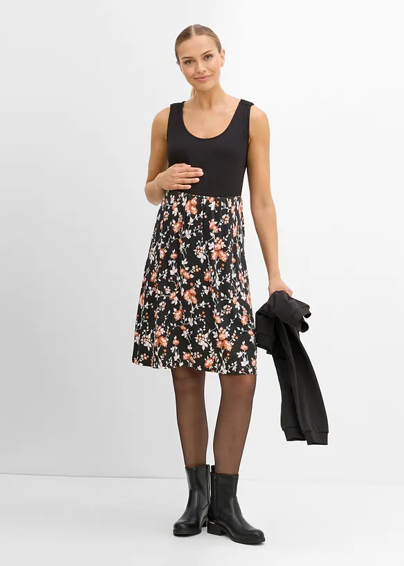 Set aus Umstands- und Stillkleid mit Sweatshirt (2-teiliges Set), bonprix