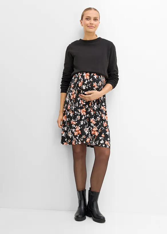 Set aus Umstands- und Stillkleid mit Sweatshirt (2-teiliges Set), bonprix