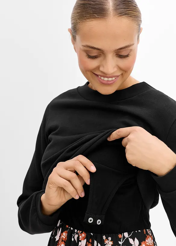 Robe de grossesse et d&rsquo;allaitement avec sweat-shirt (ens. 2&nbsp;pces), bonprix