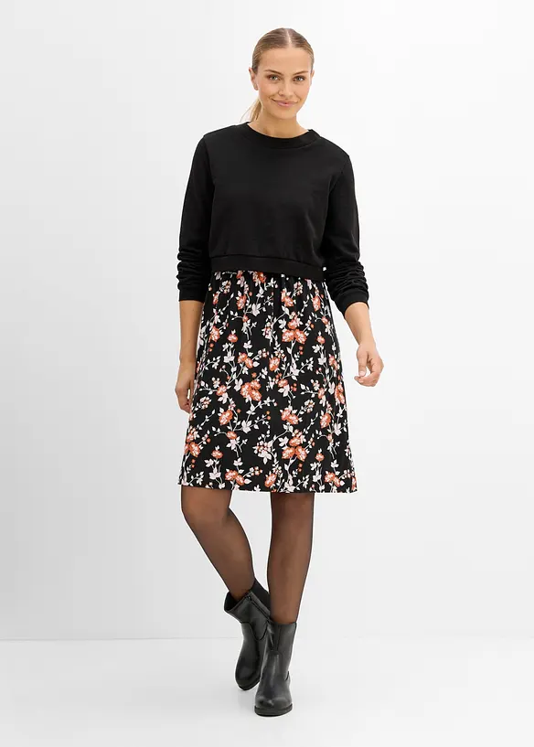Robe de grossesse et d&rsquo;allaitement avec sweat-shirt (ens. 2&nbsp;pces), bonprix