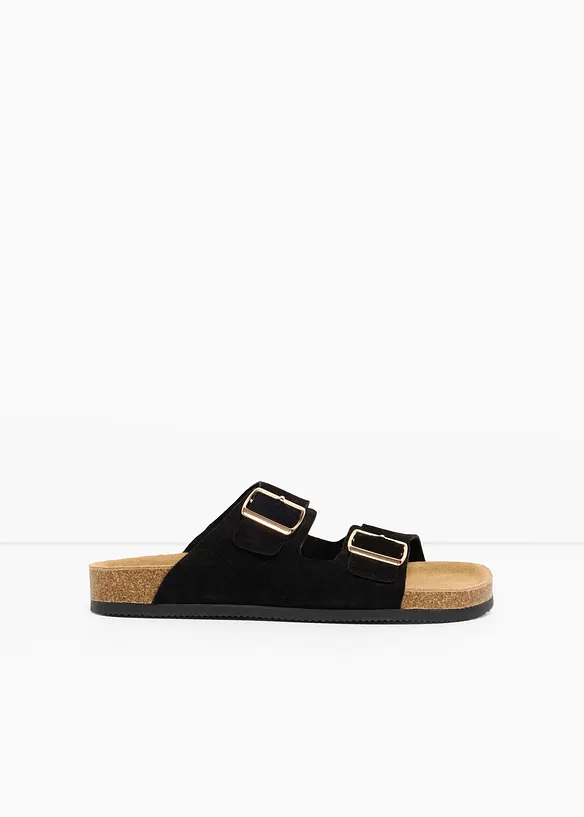 Pantoletten aus Veloursleder, bonprix