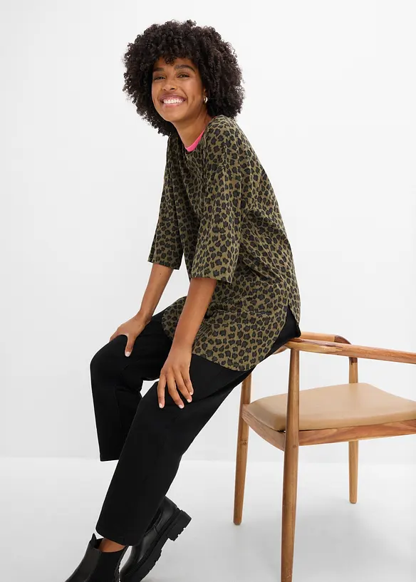 T-shirt long et oversize 100% coton, bonprix