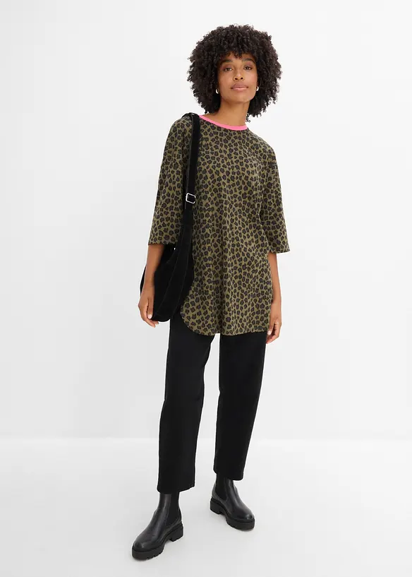 T-shirt long et oversize 100% coton, bonprix