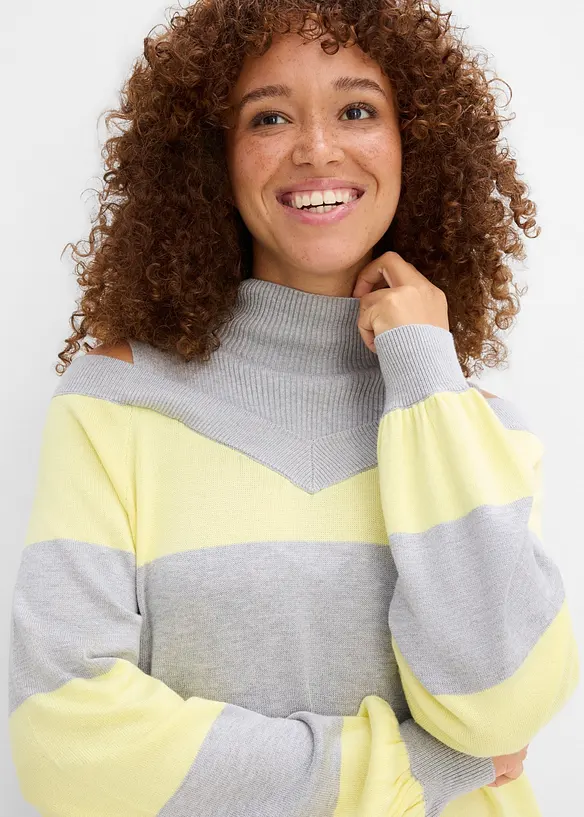Pull en fine maille, &eacute;paules nues, bonprix