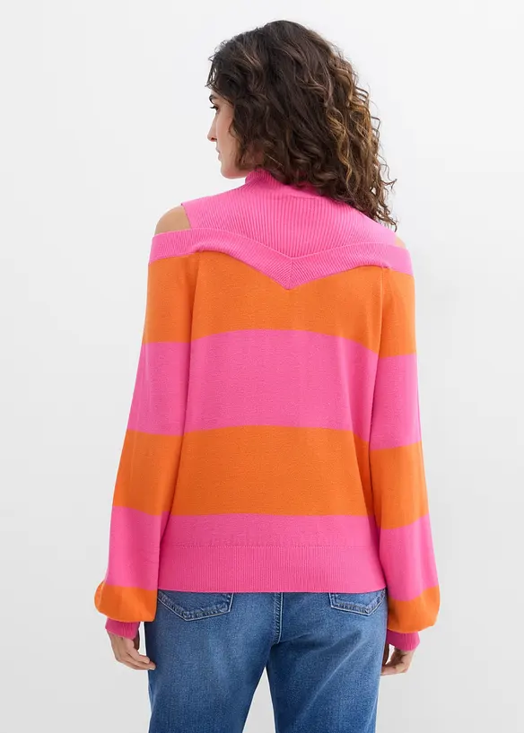 Pull en fine maille, &eacute;paules nues, bonprix