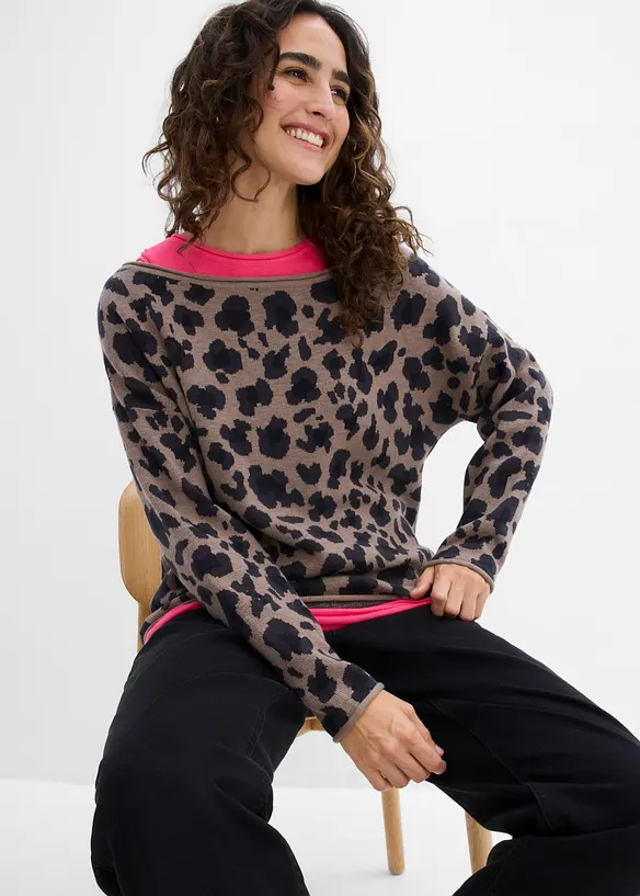 Pull et top avec coton (ens. 2 pces), bonprix