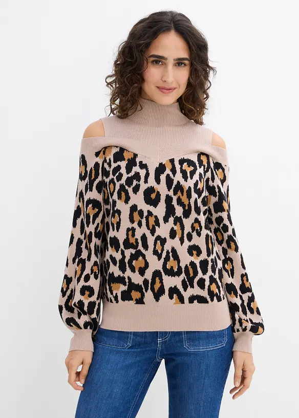 Pull &agrave; &eacute;paules d&eacute;nud&eacute;es, bonprix