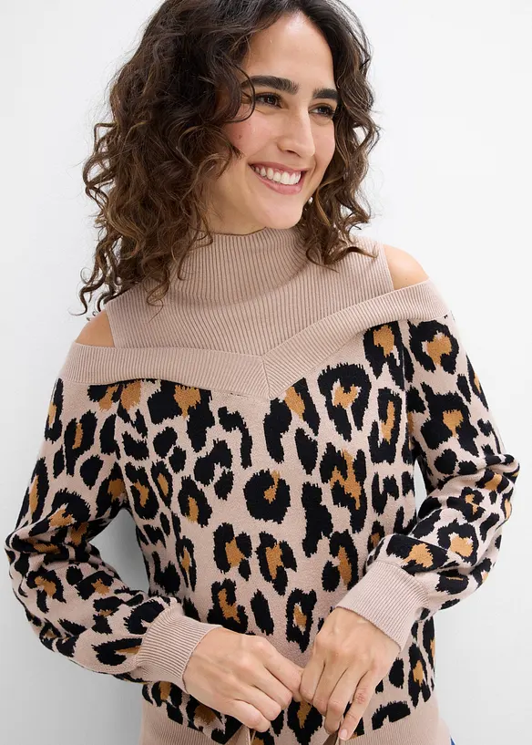 Pull &agrave; &eacute;paules d&eacute;nud&eacute;es, bonprix