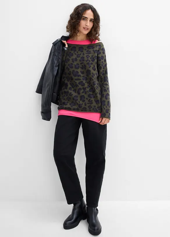 Pull et top avec coton (ens. 2 pces), bonprix