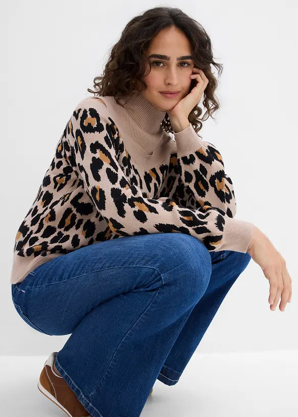 Pull &agrave; &eacute;paules d&eacute;nud&eacute;es, bonprix