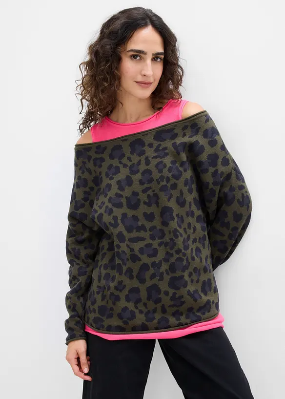 Pull et top avec coton (ens. 2 pces), bonprix