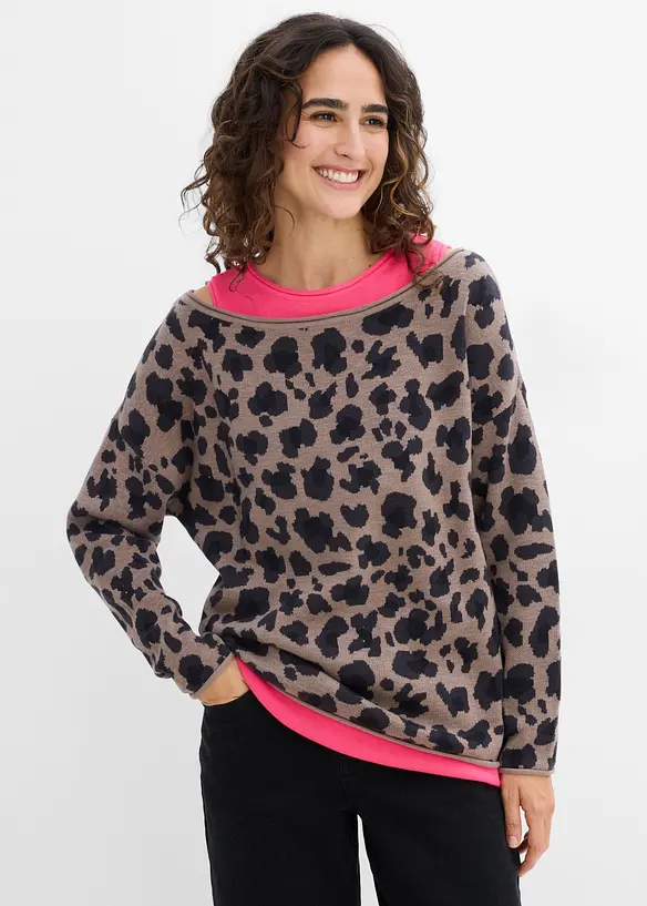 Pull et top avec coton (ens. 2 pces), bonprix